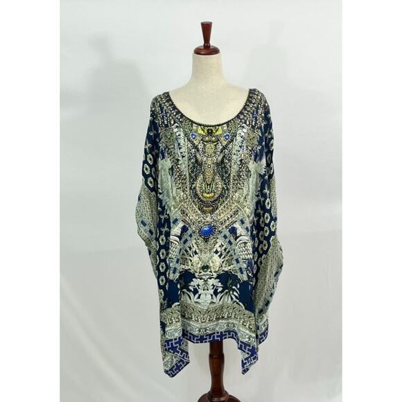 CAMILLA OS S M L A Little Past Twilight Short Round Neck Caftan NWT - Picture 7 of 14
